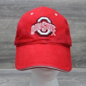 Signatures Ohio State Hat Men Adjustable Strap Back Casual Red White Buckeyes